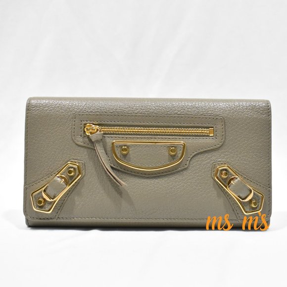 NWT Balenciaga Gray Edge Goatskin leather wallet - Picture 2 of 8